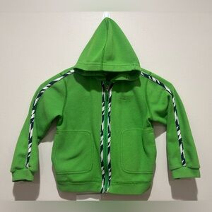 Patagonia Micro D Cardigan Fleece Hooded Full Zip Jacket Green 3T